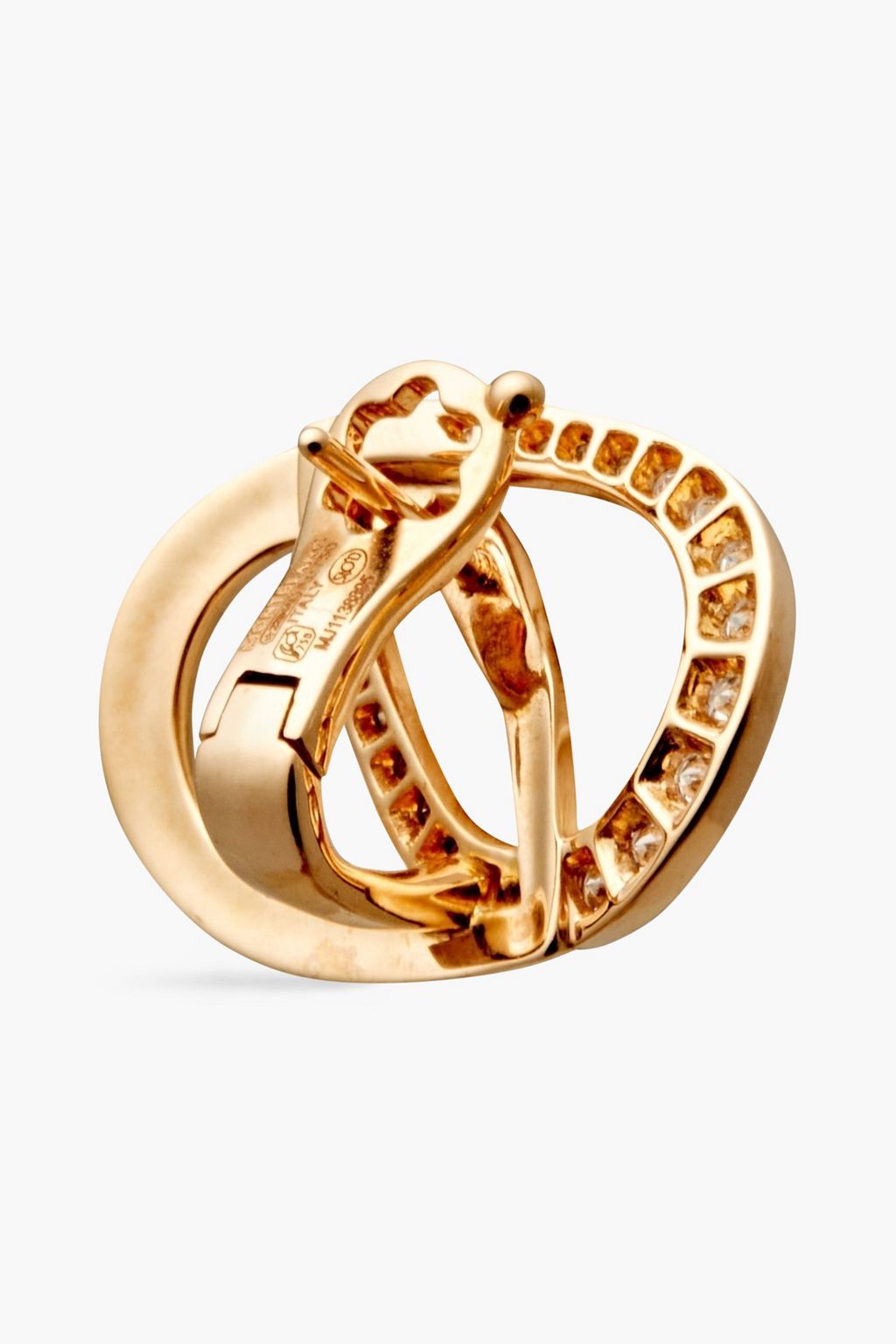 MONTBLANC 18-karat rose gold diamond earrings