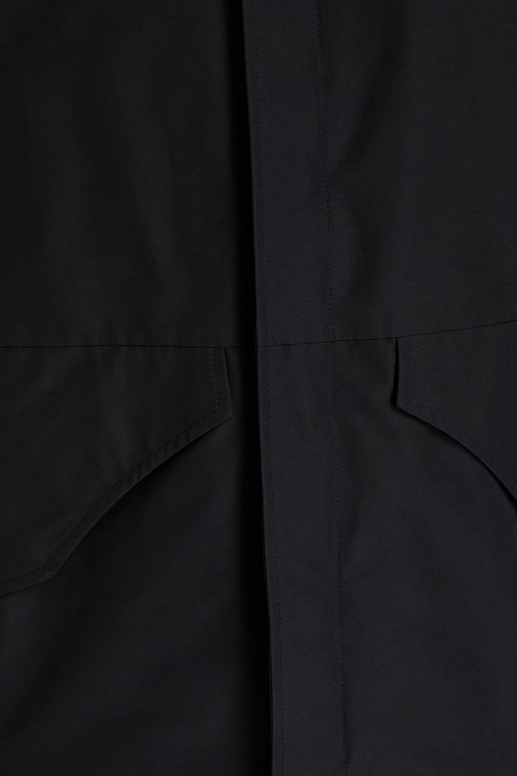 SANDRO Cotton-blend drill hooded parka