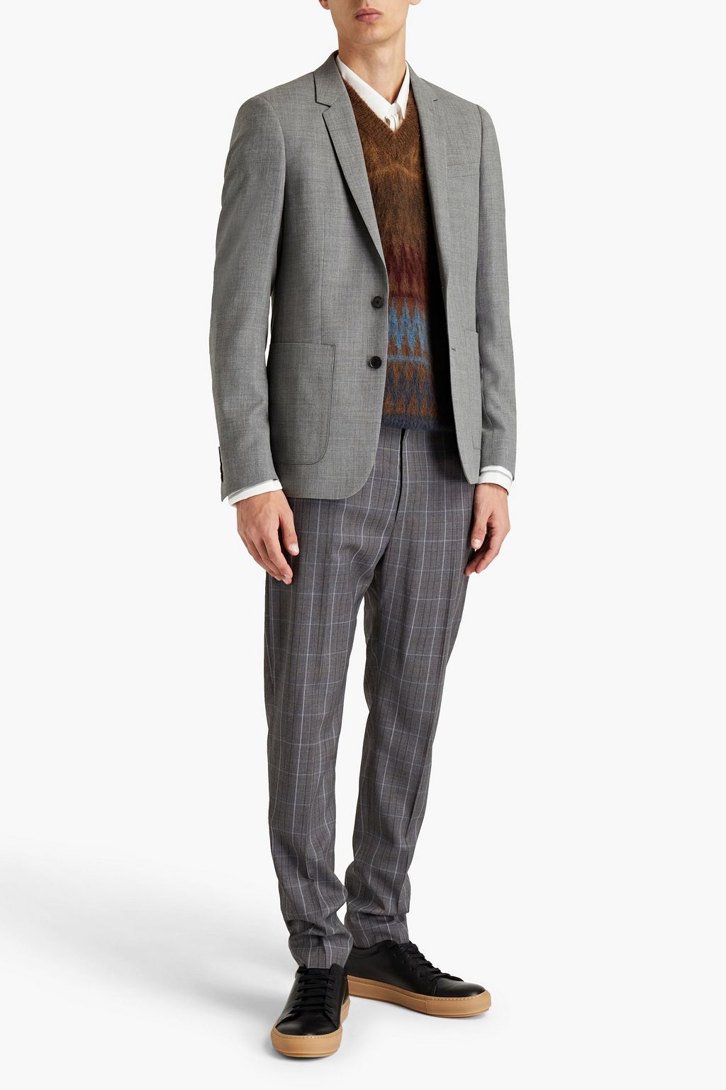 SANDRO Wool-canvas suit jacket