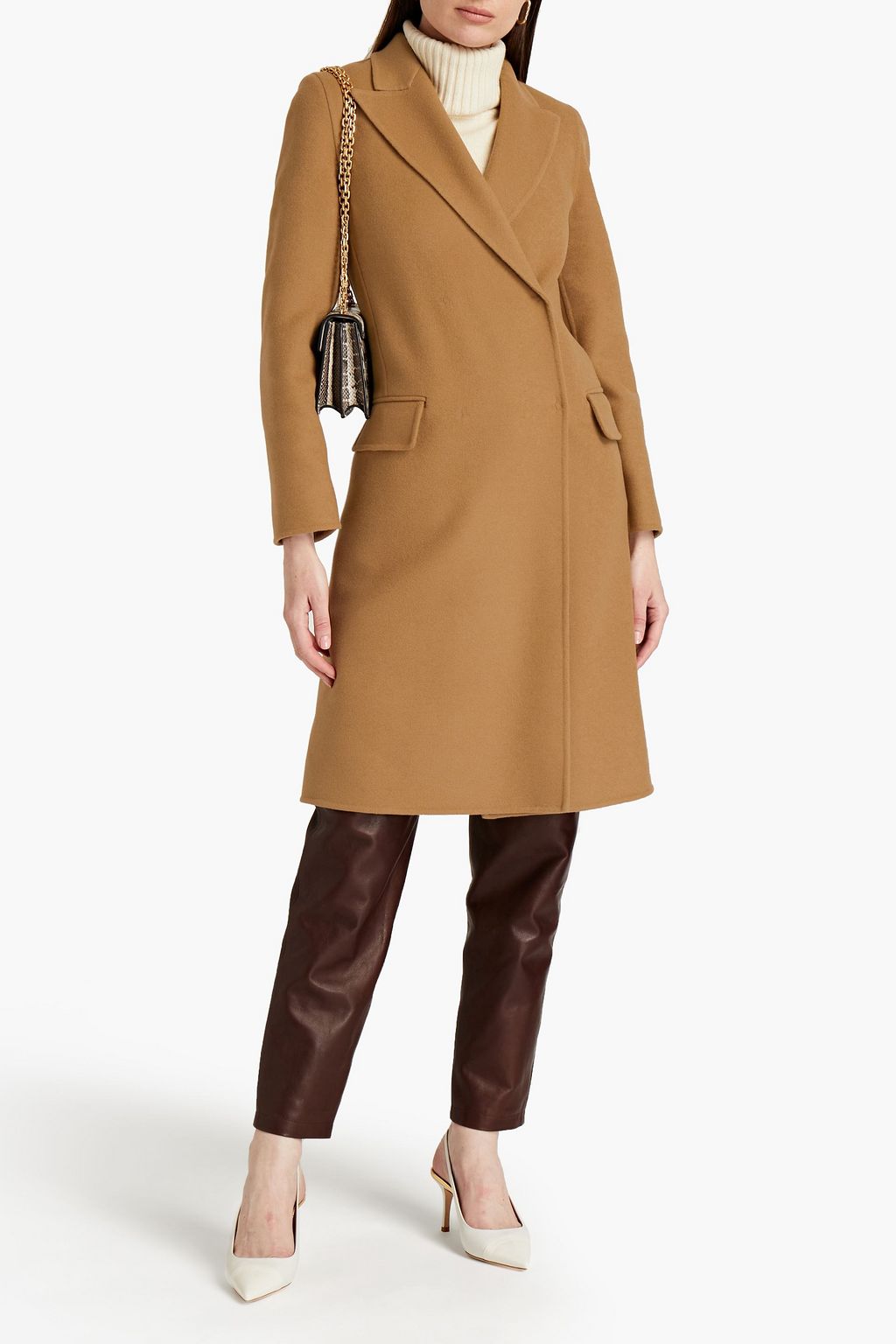 ALBERTA FERRETTI Double-breasted wool-felt coat