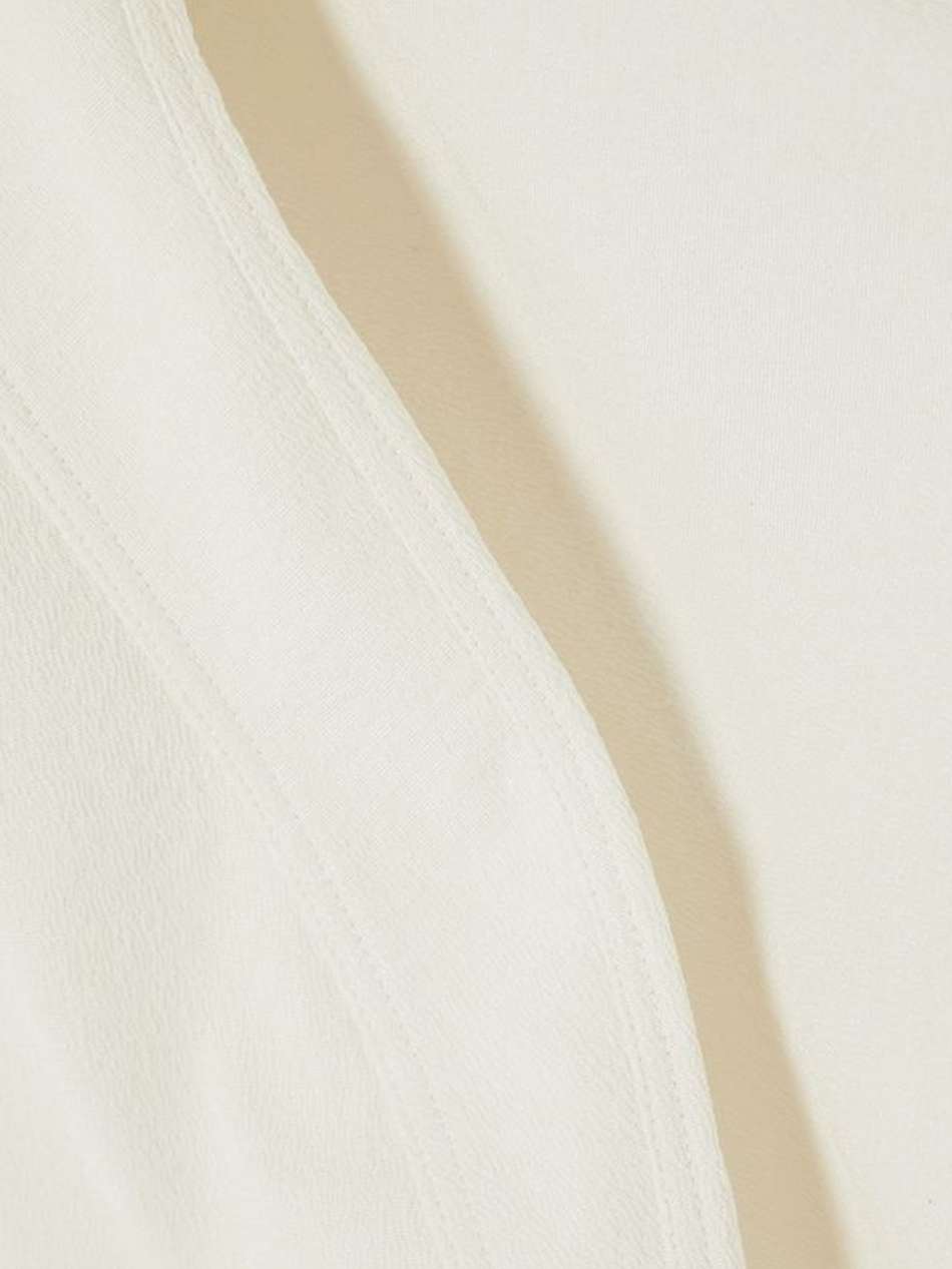 aphrodite cape-effect cotton-blend gown