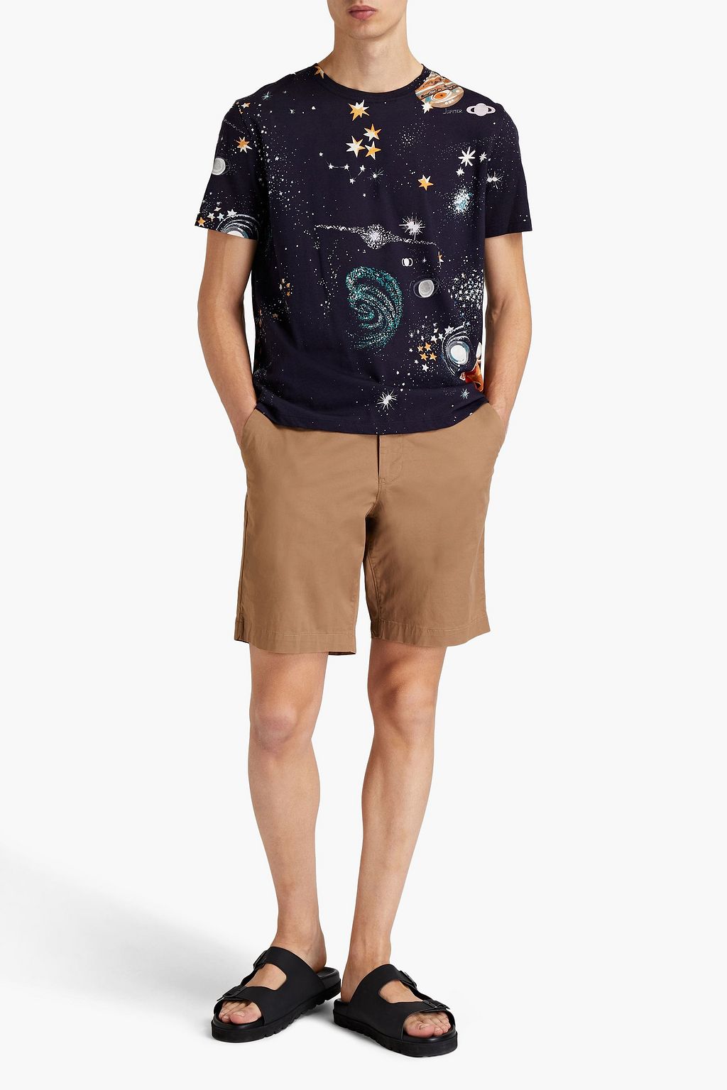 VALENTINO GARAVANI Studded printed cotton-jersey T-shirt