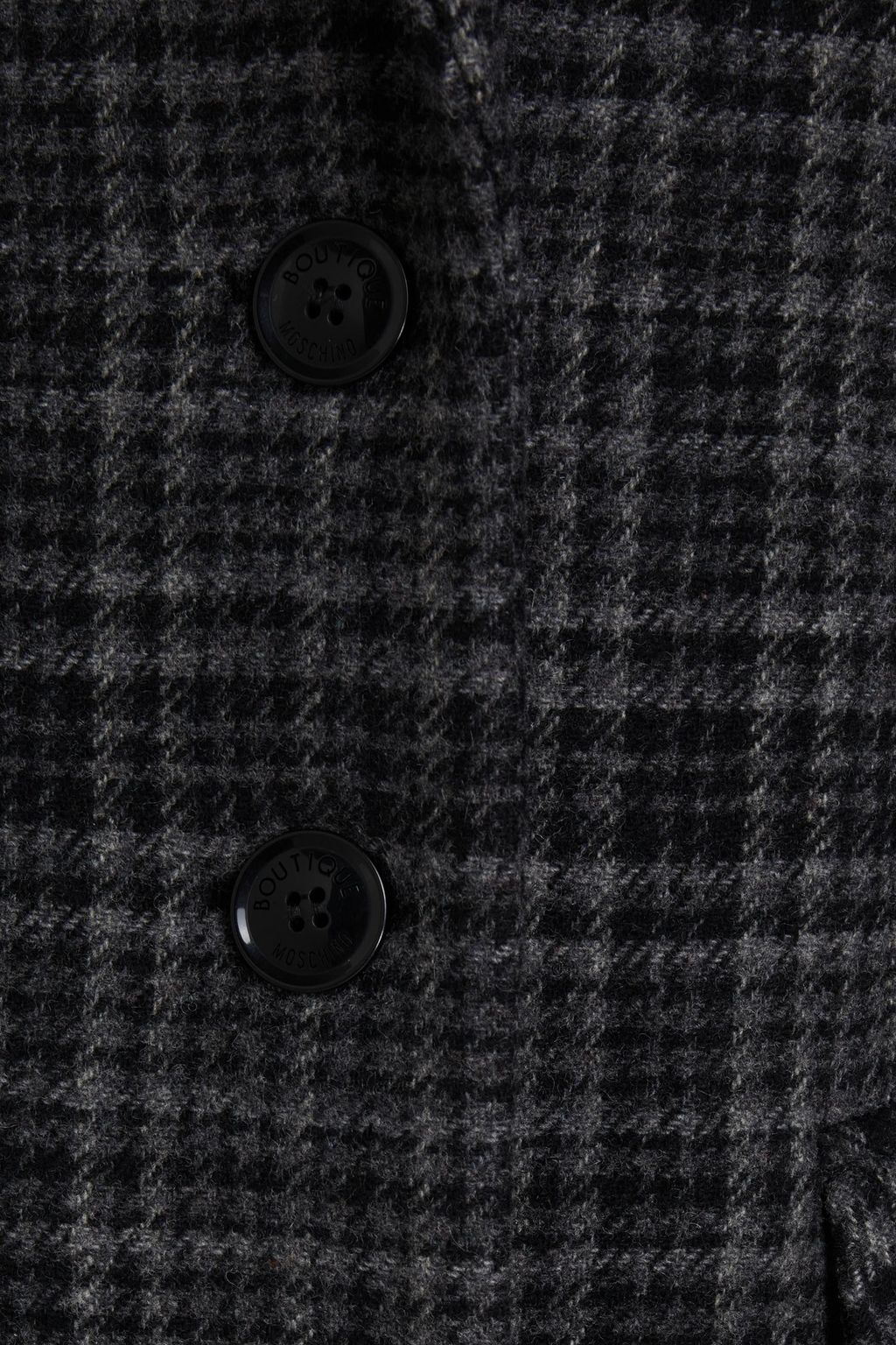 BOUTIQUE MOSCHINO Checked wool-blend tweed coat