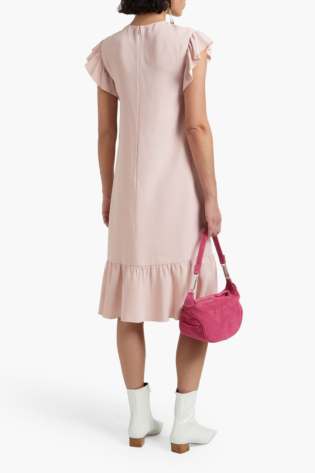 REDVALENTINO Ruffled crepe dress