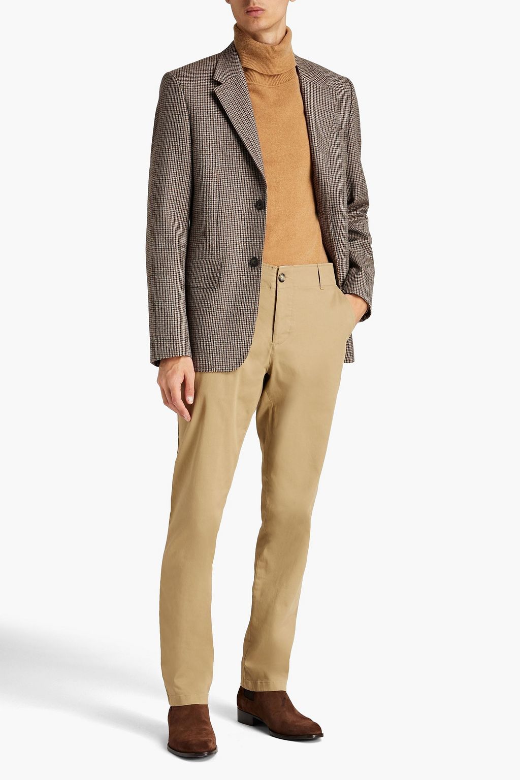 SANDRO Cotton-blend twill chinos