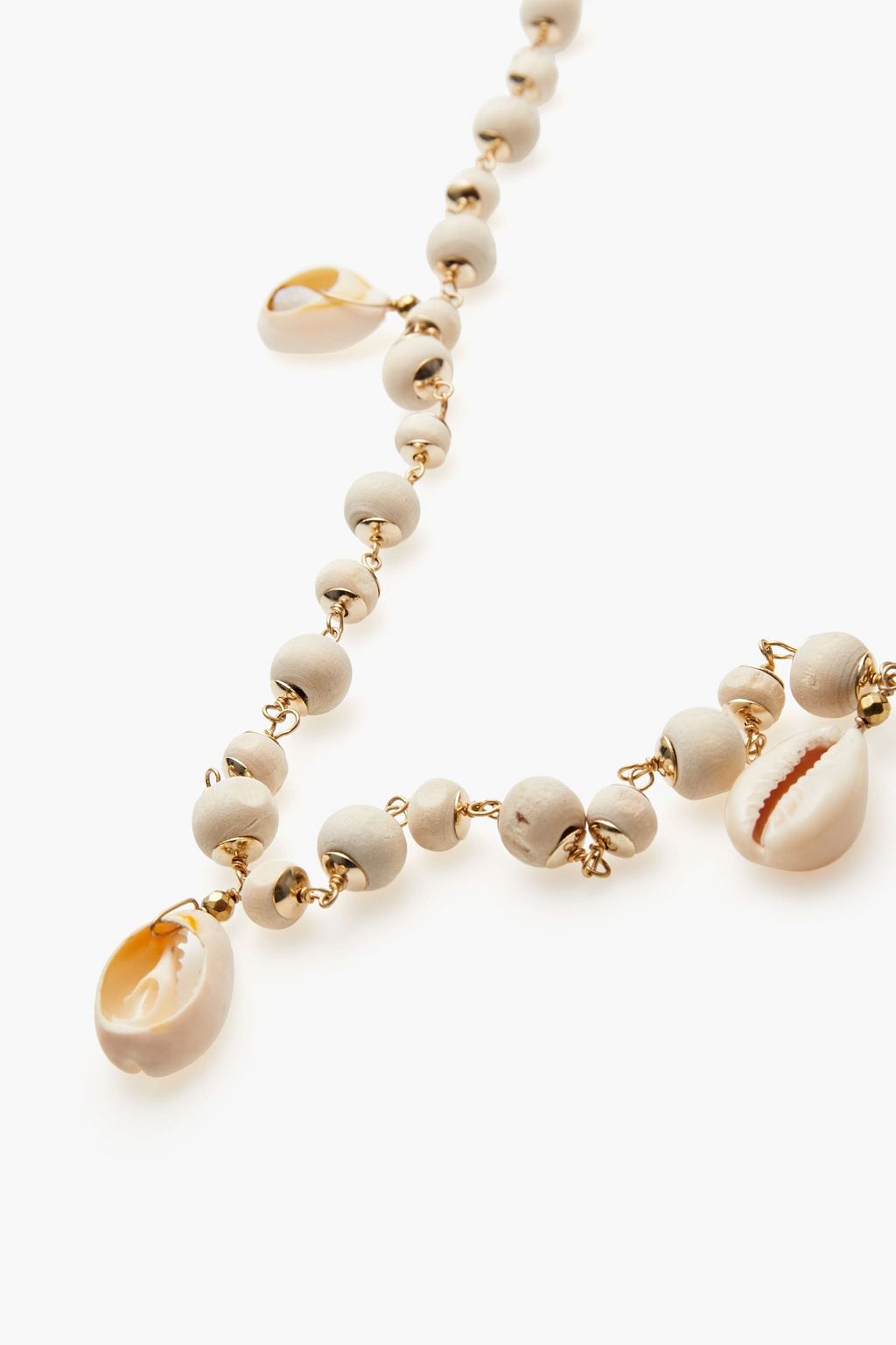 ROSANTICA Gold-tone, shell and bead necklace