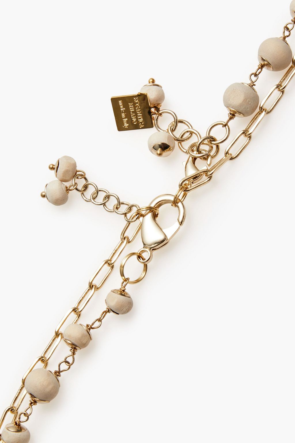 ROSANTICA Gold-tone, shell and bead necklace