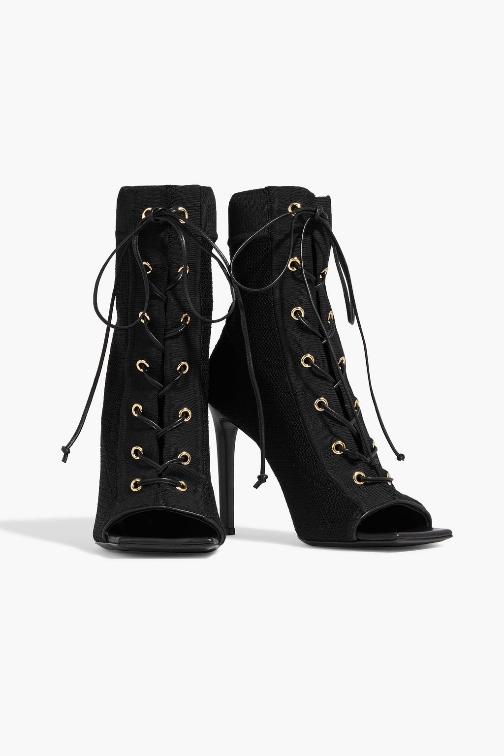 GIUSEPPE ZANOTTI Lace-up stretch-knit sock boots