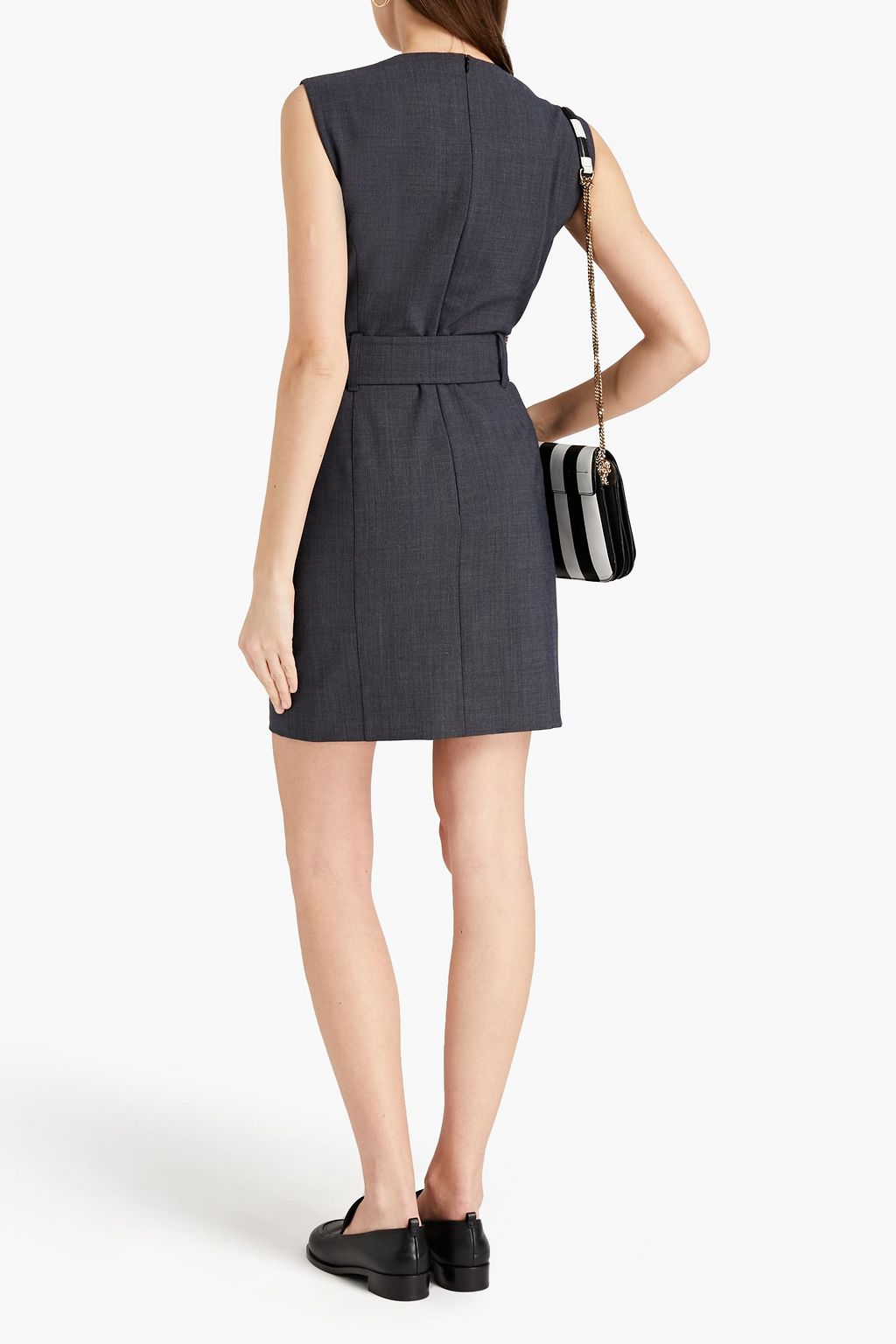 BOUTIQUE MOSCHINO Belted woven mini dress