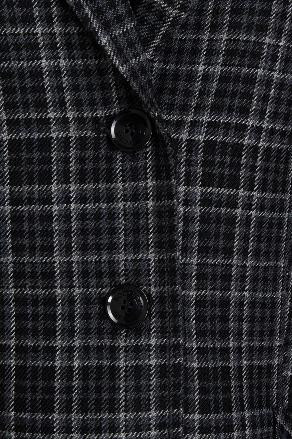 BOUTIQUE MOSCHINO Checked wool-blend blazer