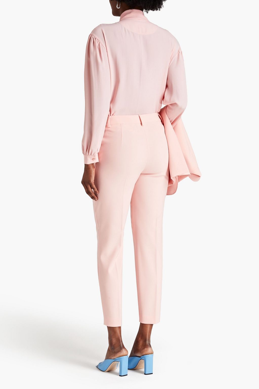 BOUTIQUE MOSCHINO Pussy-bow crepe de chine blouse