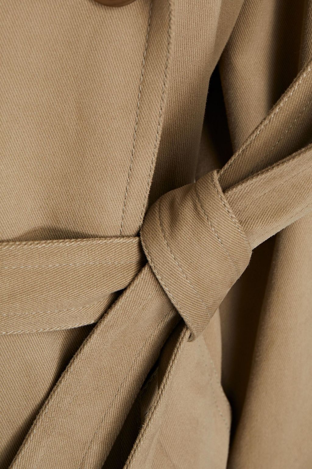 ALBERTA FERRETTI Belted cotton-blend twill trench coat