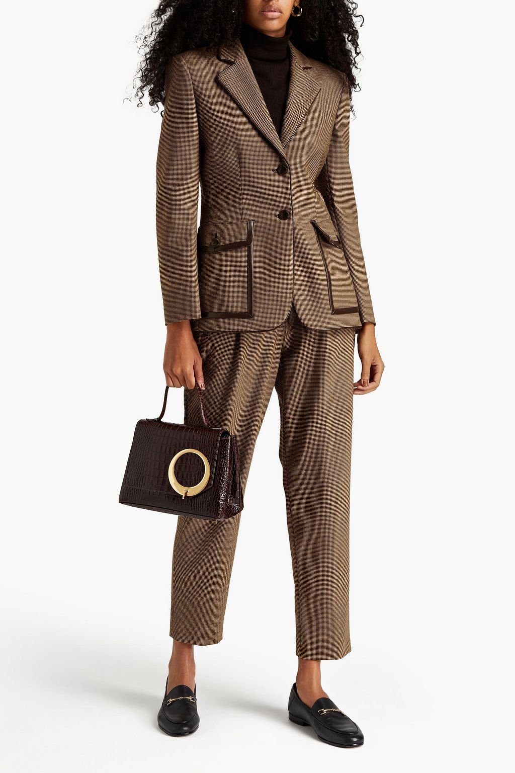 BOUTIQUE MOSCHINO Houndstooth woven blazer