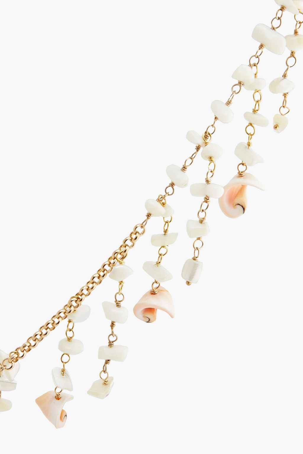 ROSANTICA Gold-tone, shell and bead necklace