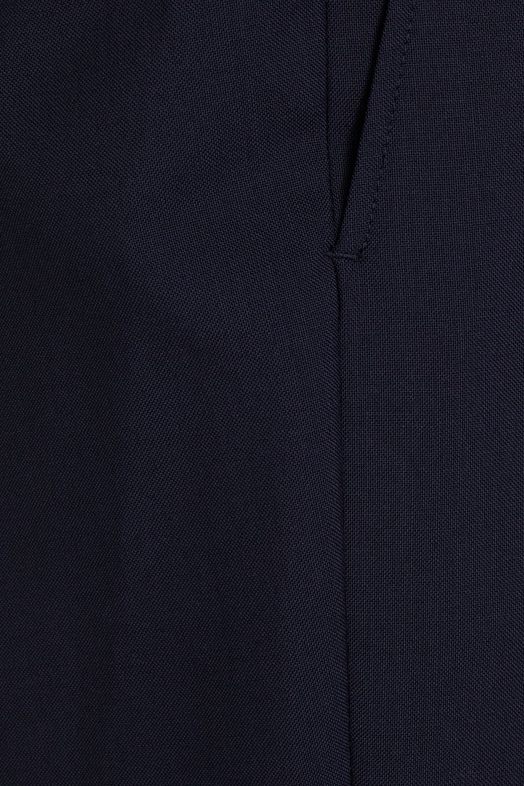 SANDRO Alpha tapered mélange wool-crepe pants