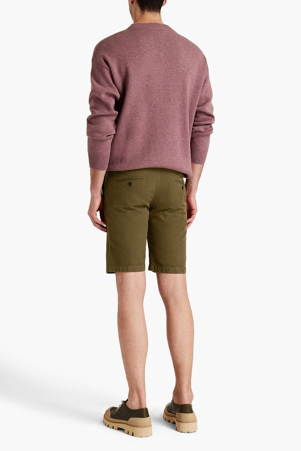 ISABEL MARANT Lamar belted cotton-canvas shorts
