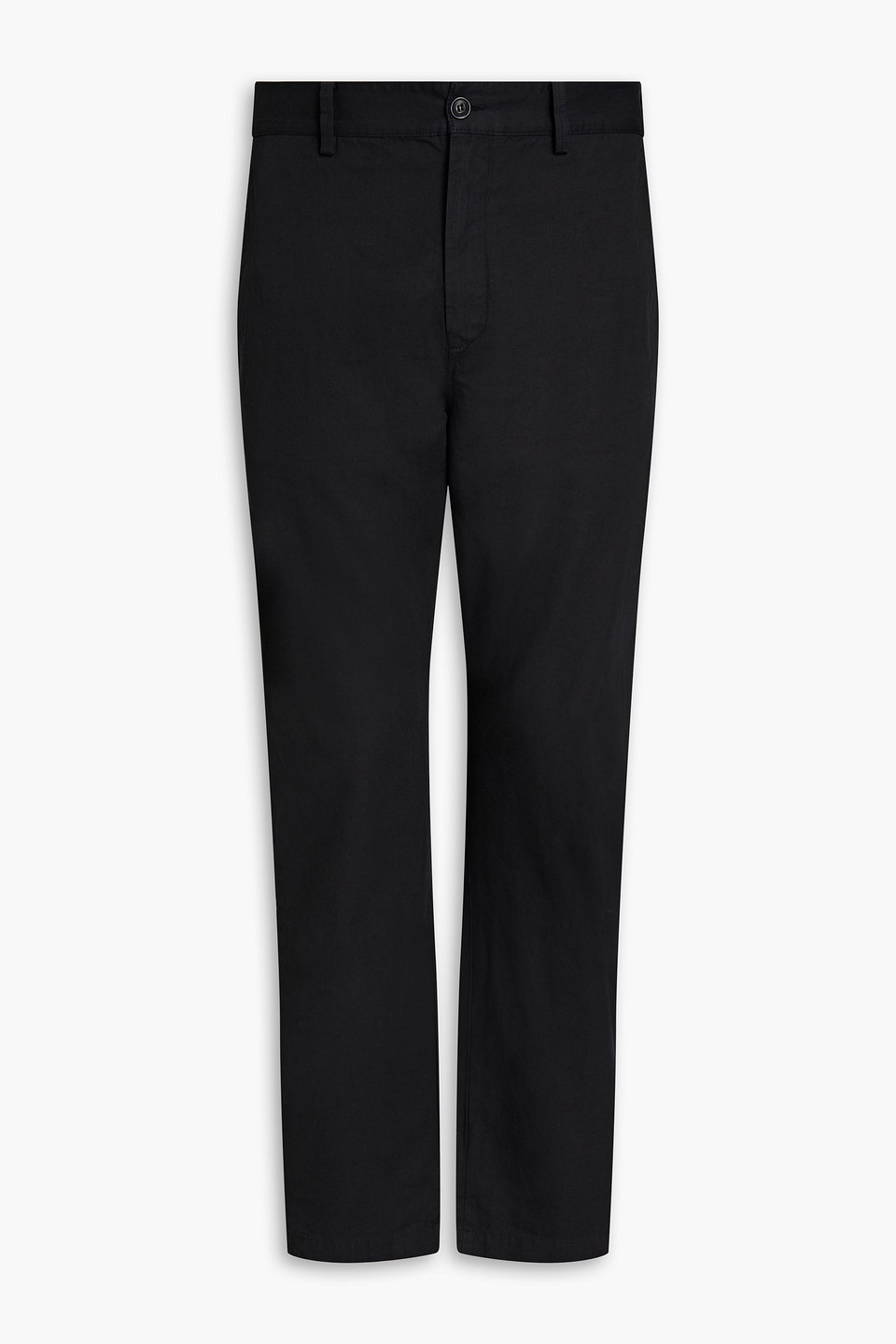 Isabel Marant Thurman Cotton And Linen-blend Chinos In Black