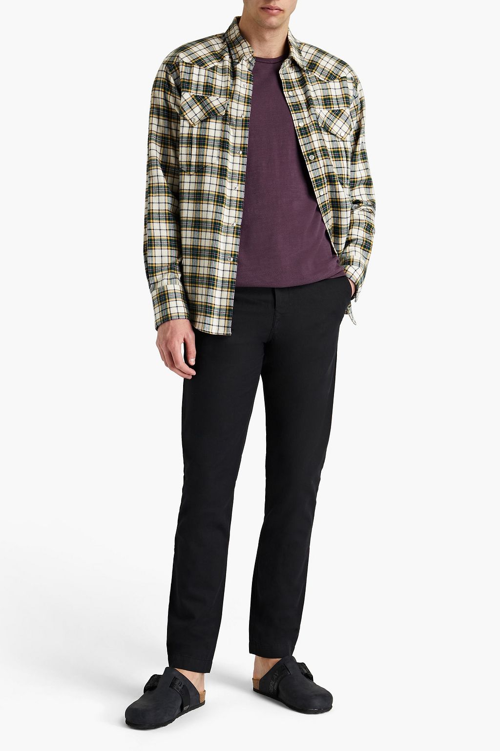 ISABEL MARANT Thurman cotton and linen-blend chinos