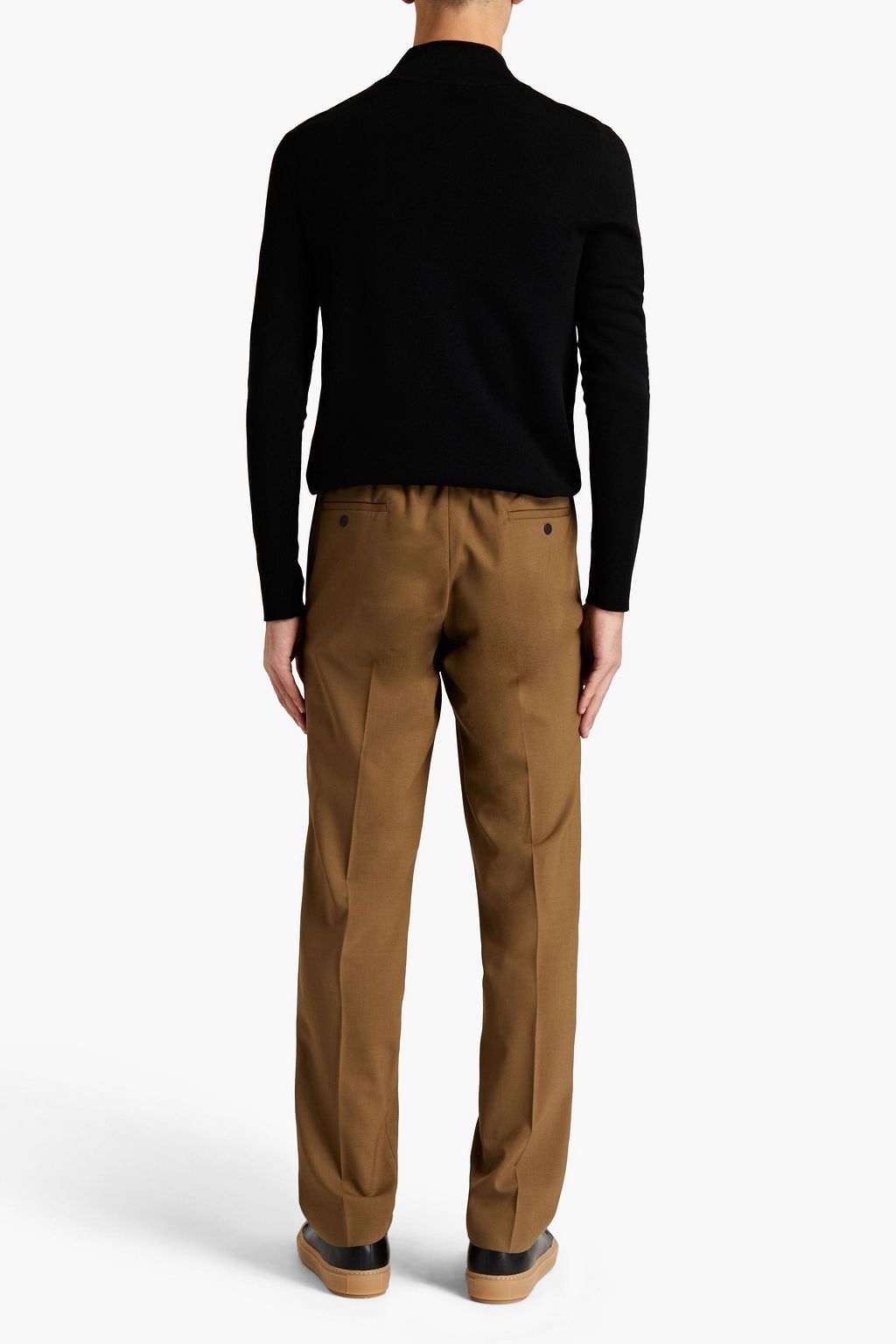 SANDRO Alpha tapered wool-blend crepe pants