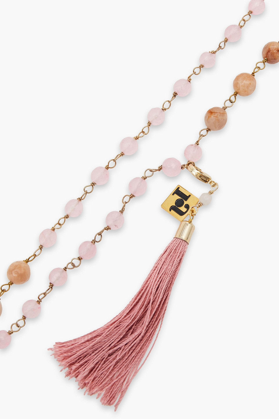 Rosantica Gold-tone Quartz Necklace In Pastel Pink