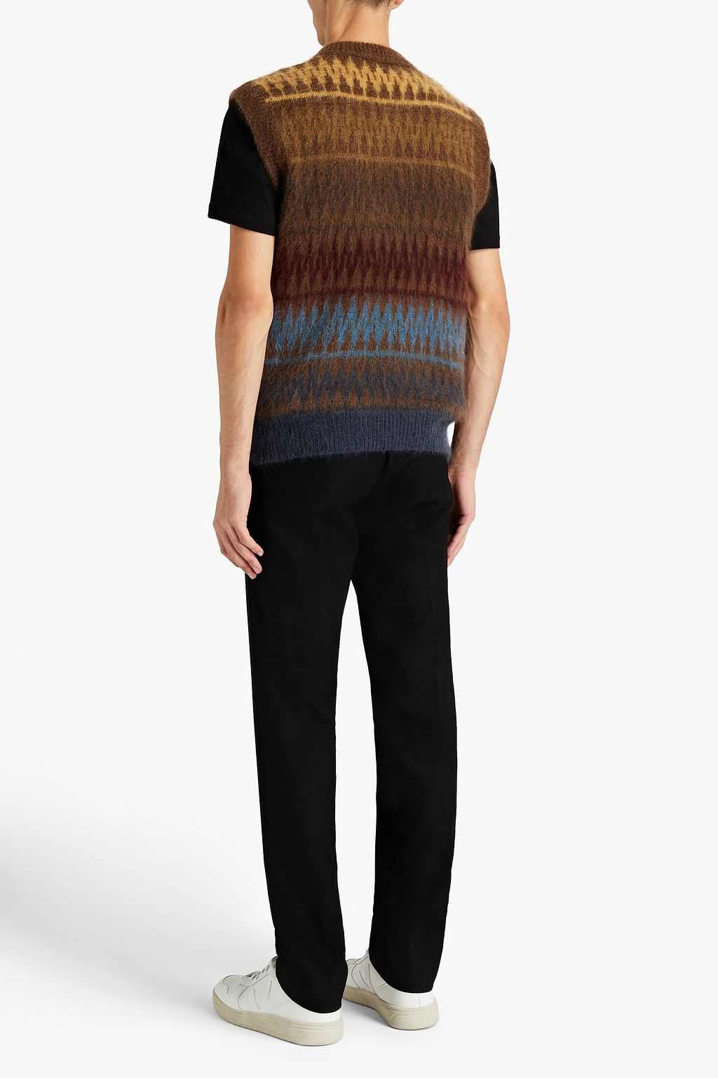 SANDRO Satin-trimmed wool-blend suit pants