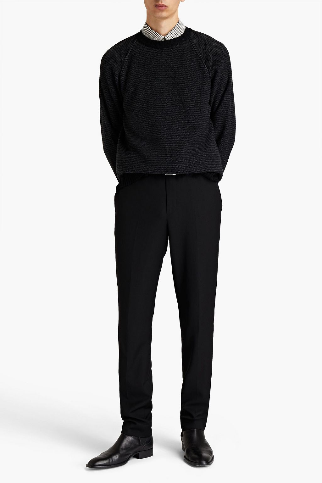 SANDRO Wool-crepe suit pants