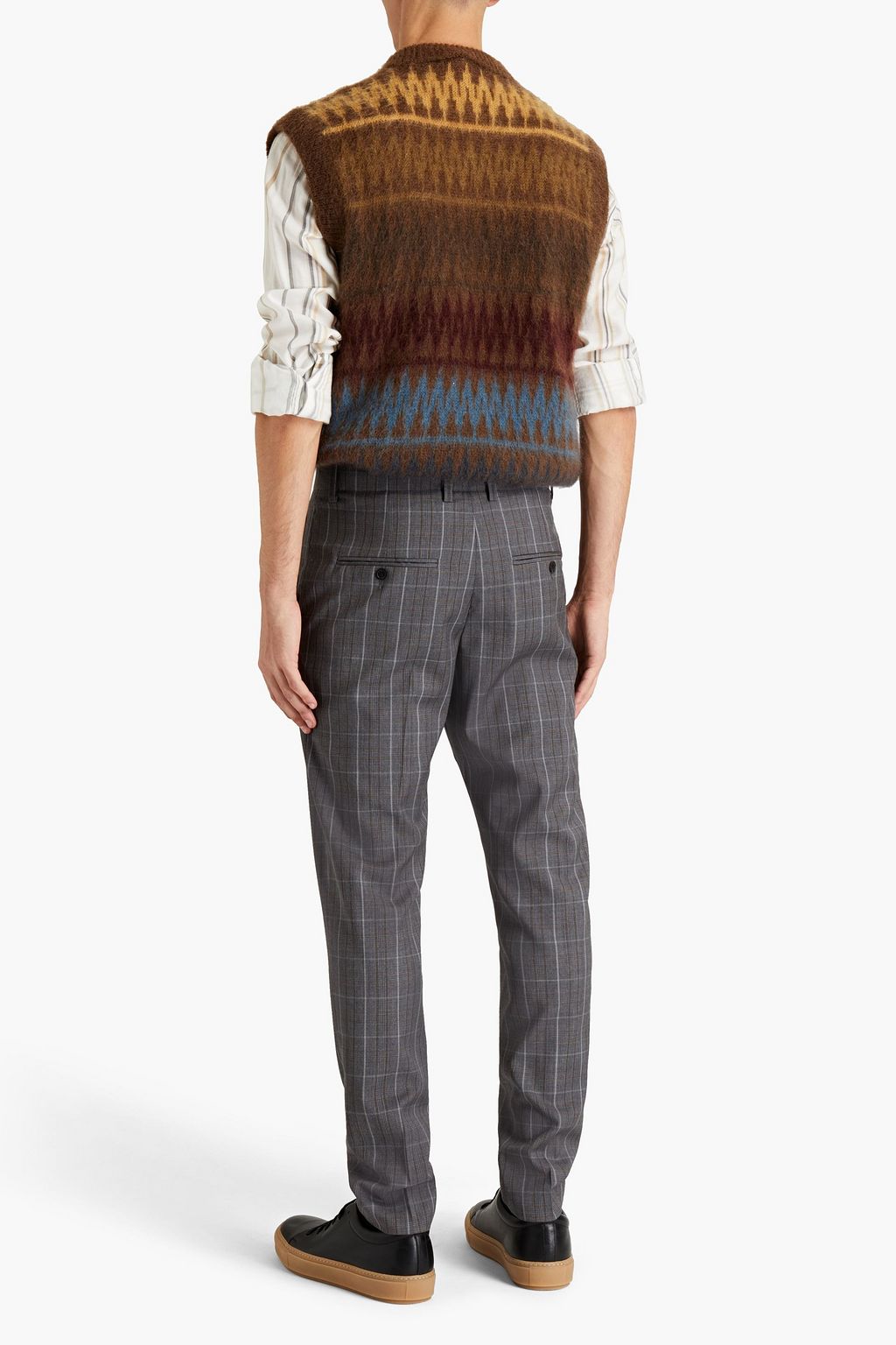ISABEL MARANT Lisato tapered Prince of Wales checked wool-canvas pants