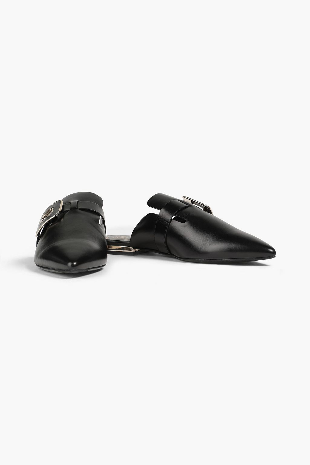 ROGER VIVIER Buckle-embellished leather slippers