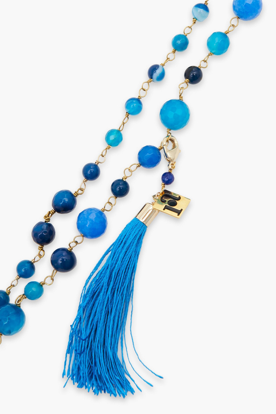 Rosantica Gold-tone Quartz Necklace In Indigo