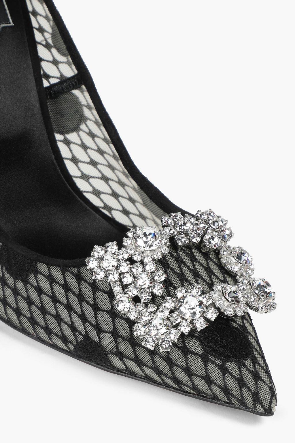 ROGER VIVIER Embellished mesh pumps