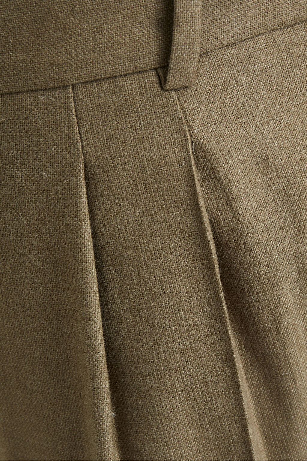 ISABEL MARANT Nicklen tapered pleated wool-blend pants