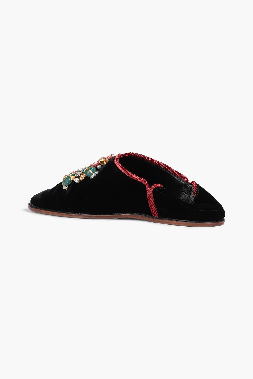ROGER VIVIER Embellished velvet slippers