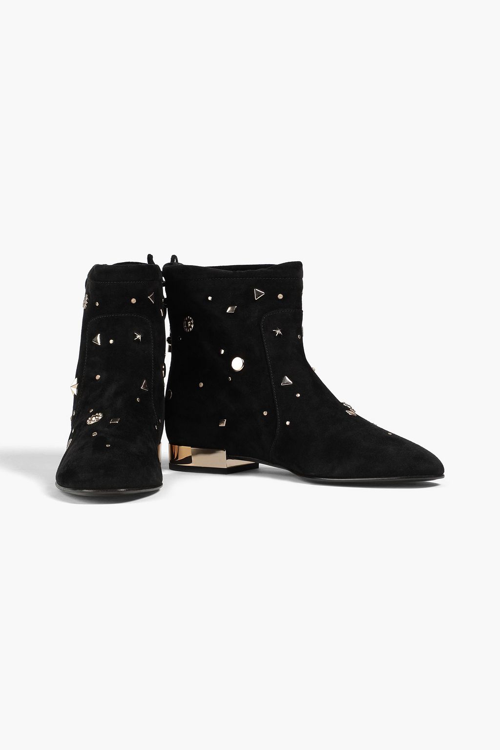 ROGER VIVIER Studded suede ankle boots