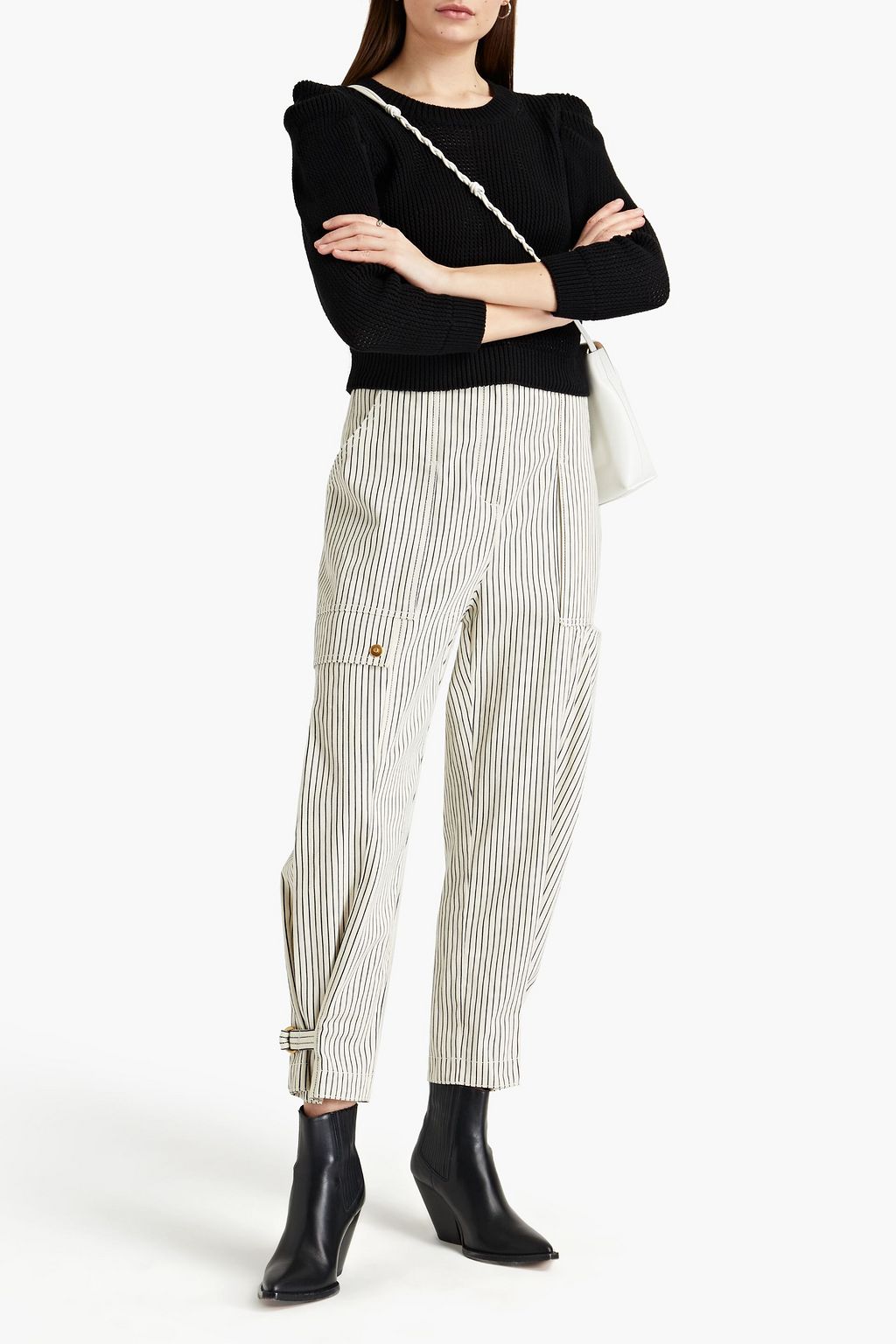 IRO Zyp gathered cotton sweater