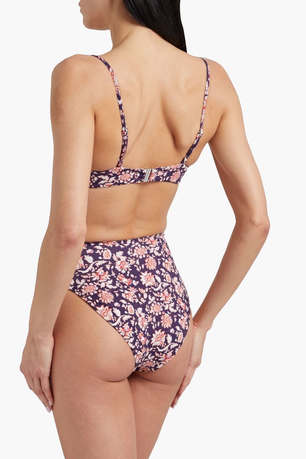 VERONICA BEARD Dyer floral-print underwired bikini top