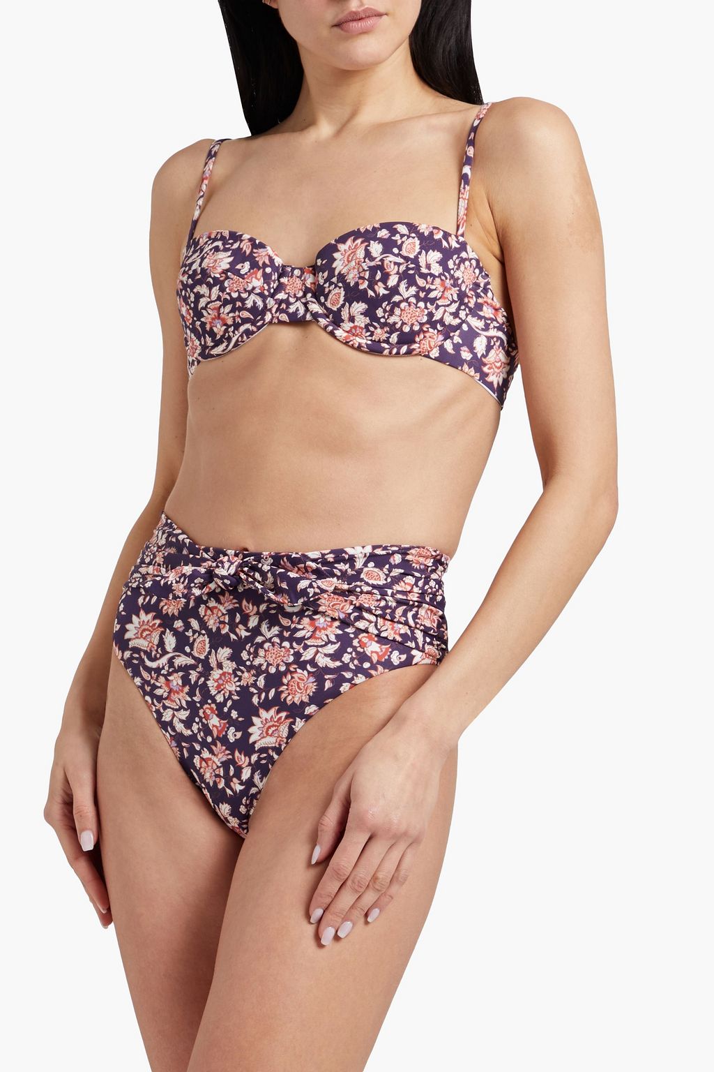 VERONICA BEARD Dyer floral-print underwired bikini top
