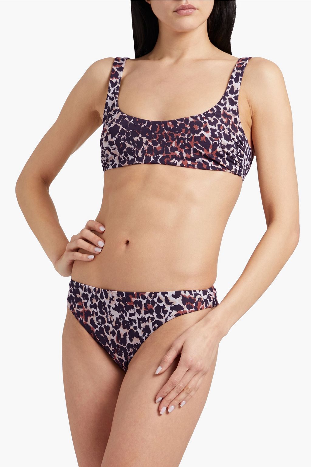 VERONICA BEARD Marau leopard-print low-rise bikini briefs
