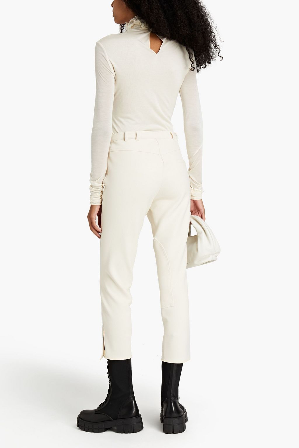 PHILOSOPHY DI LORENZO SERAFINI Cropped crepe slim-leg pants
