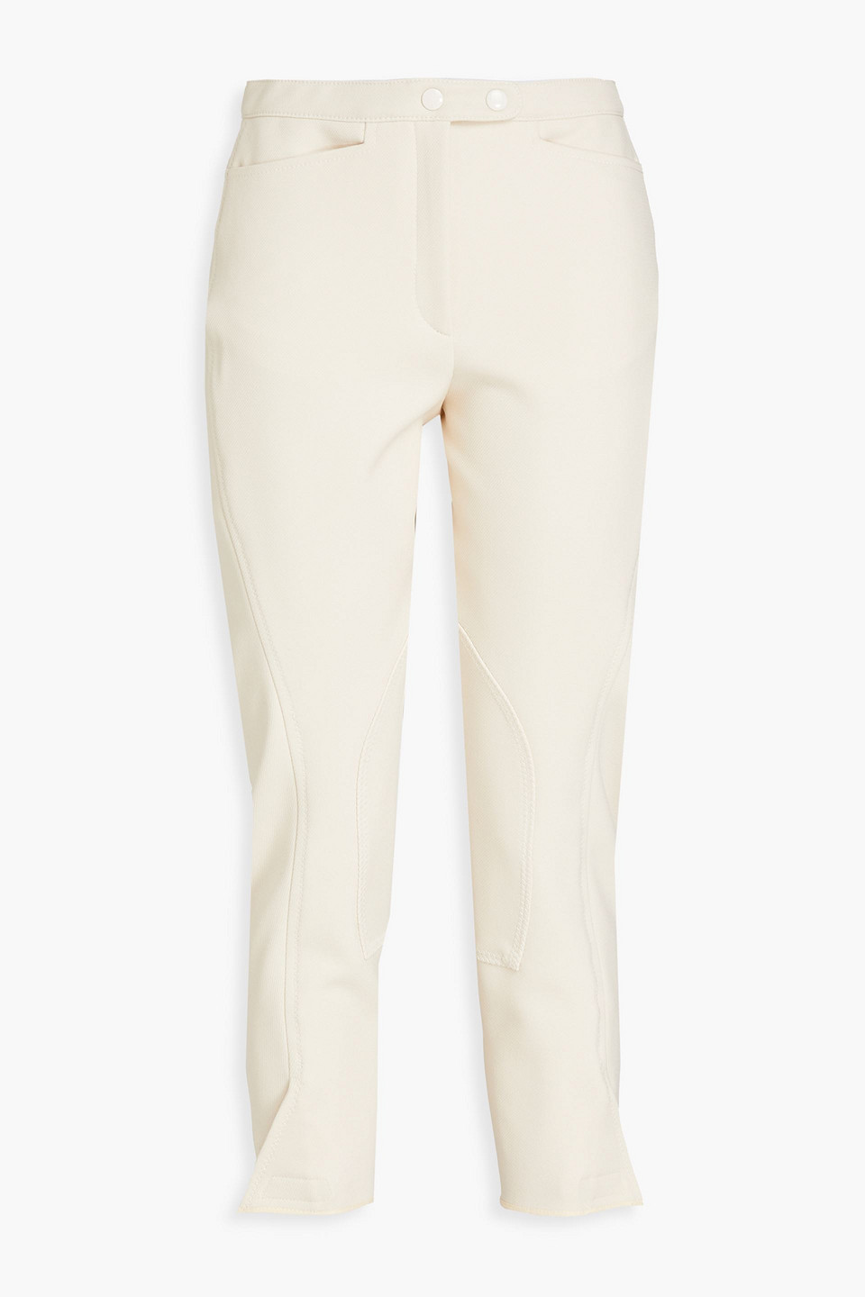 Cropped crepe slim-leg pants