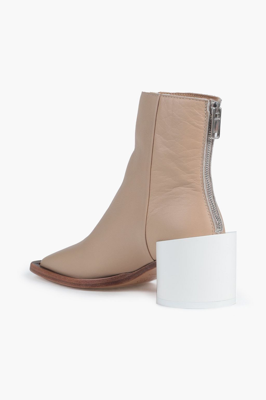 MM6 MAISON MARGIELA حذاء بوت بطول الكاحل من الجلد