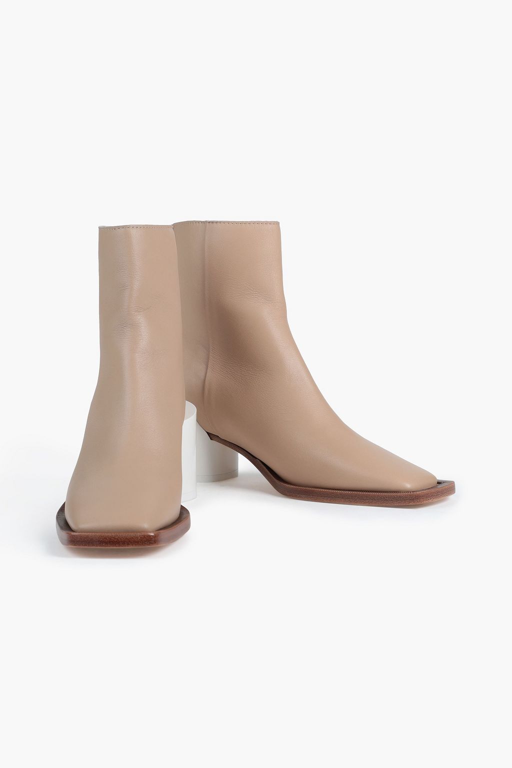 MM6 MAISON MARGIELA حذاء بوت بطول الكاحل من الجلد