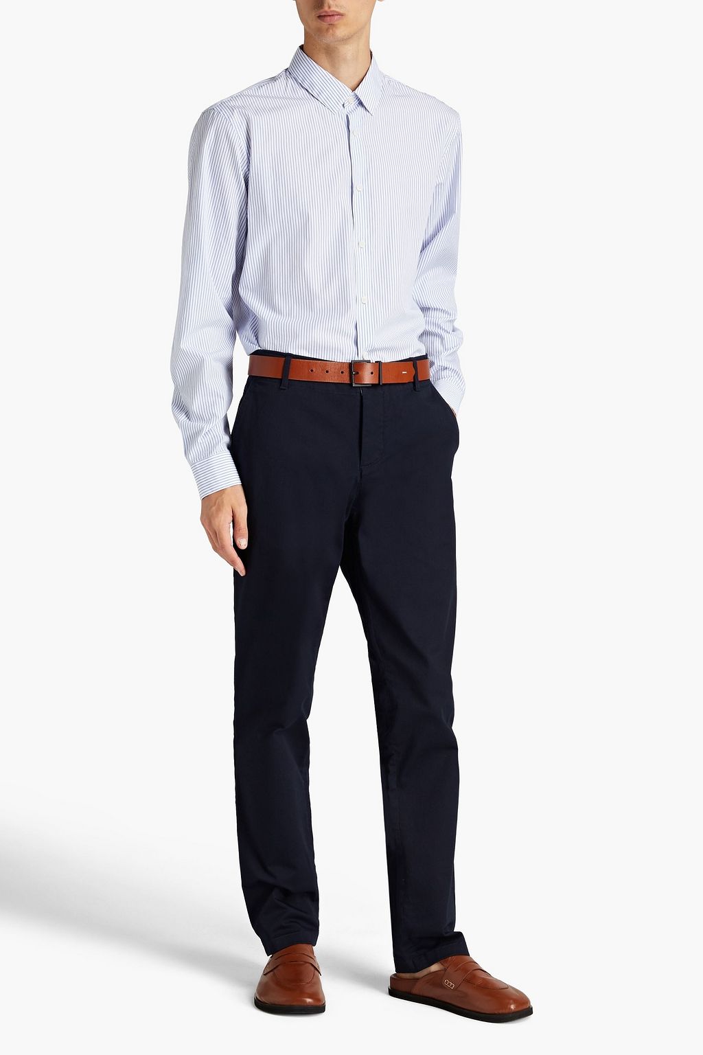 SANDRO Cotton-blend twill chinos