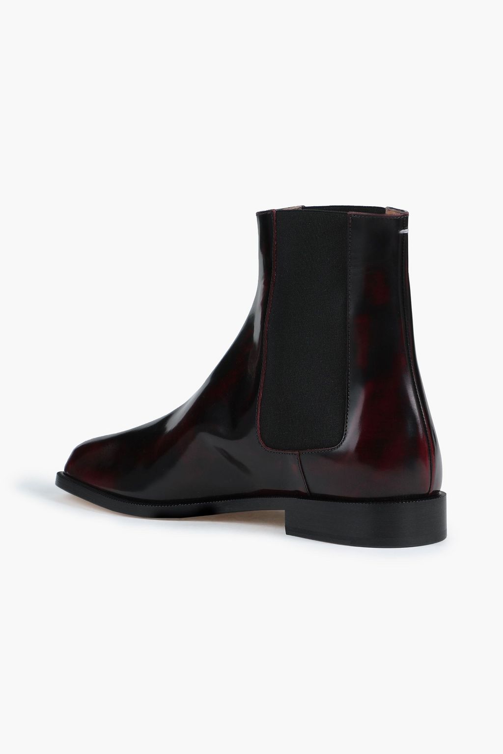 MAISON MARGIELA Tabi split-toe glossed-leather Chelsea boots