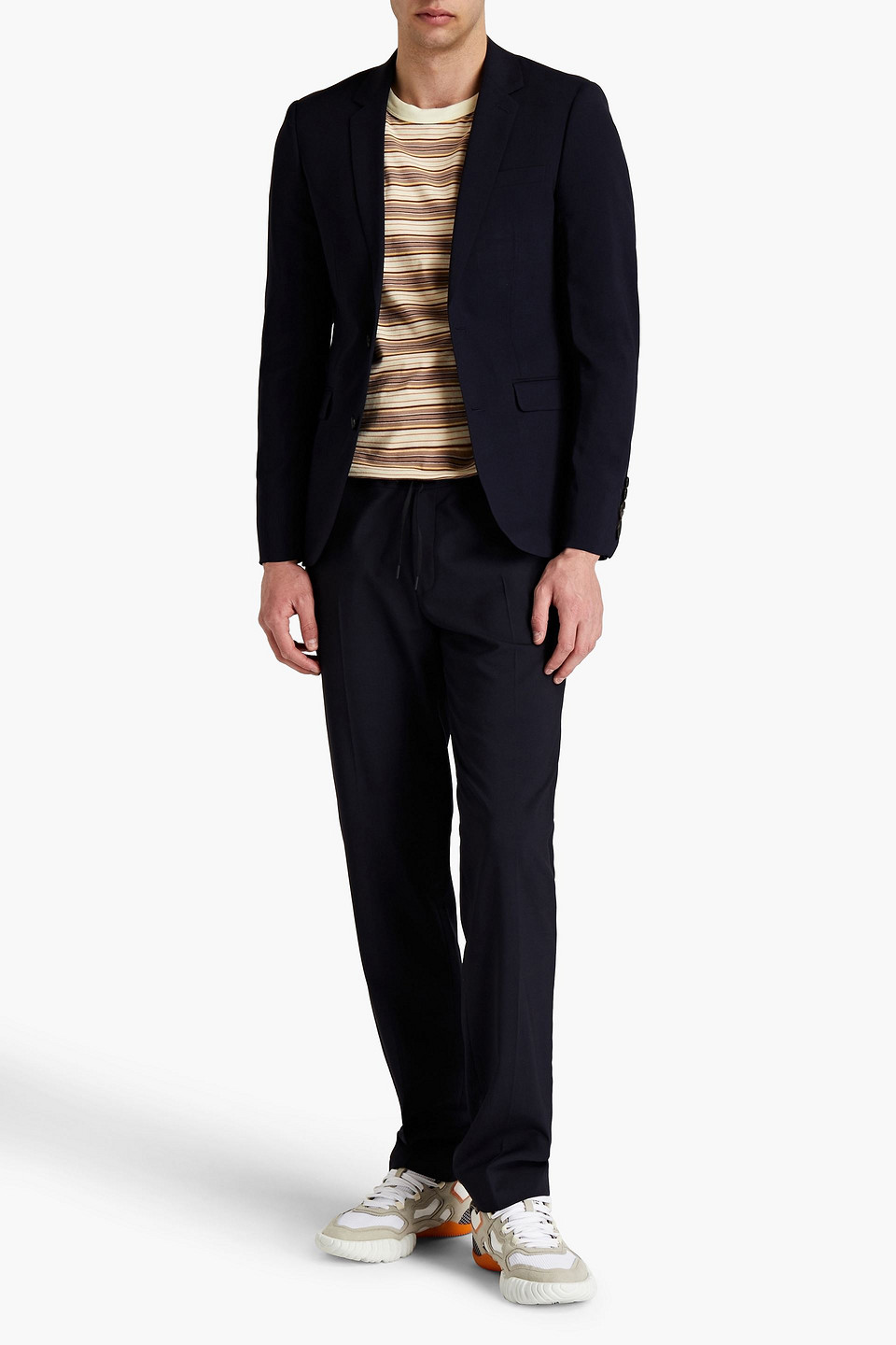 Sandro Man Stretch-wool Suit Jacket In Navy