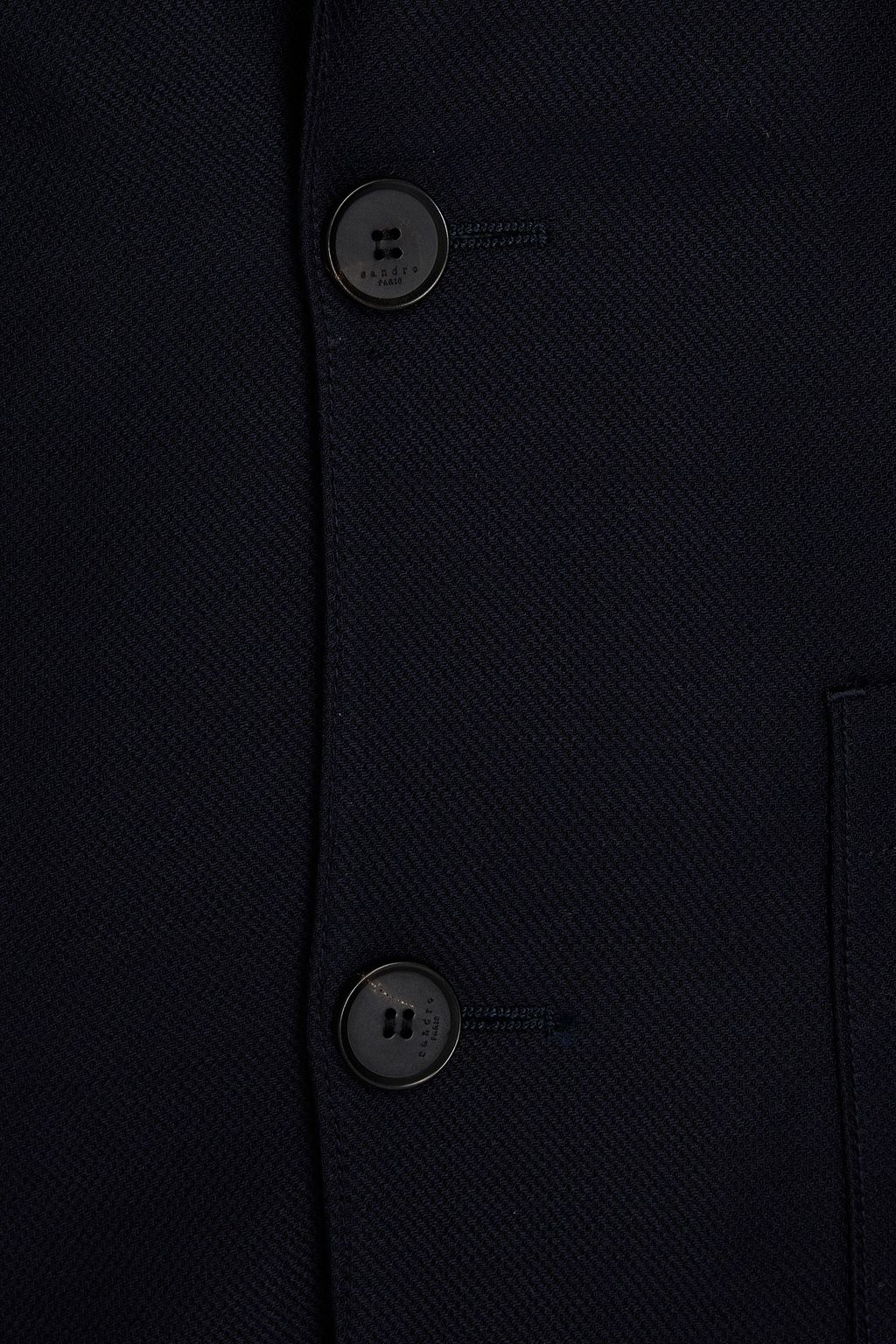 SANDRO Wool-piqué suit jacket