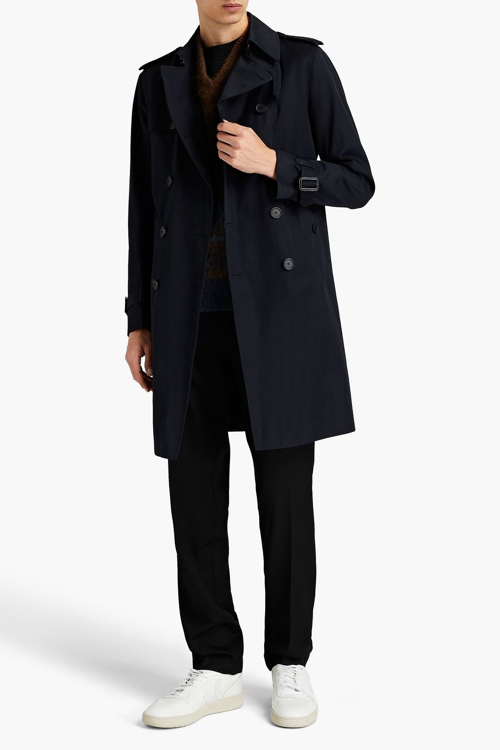 SANDRO Cotton-gabardine trench coat