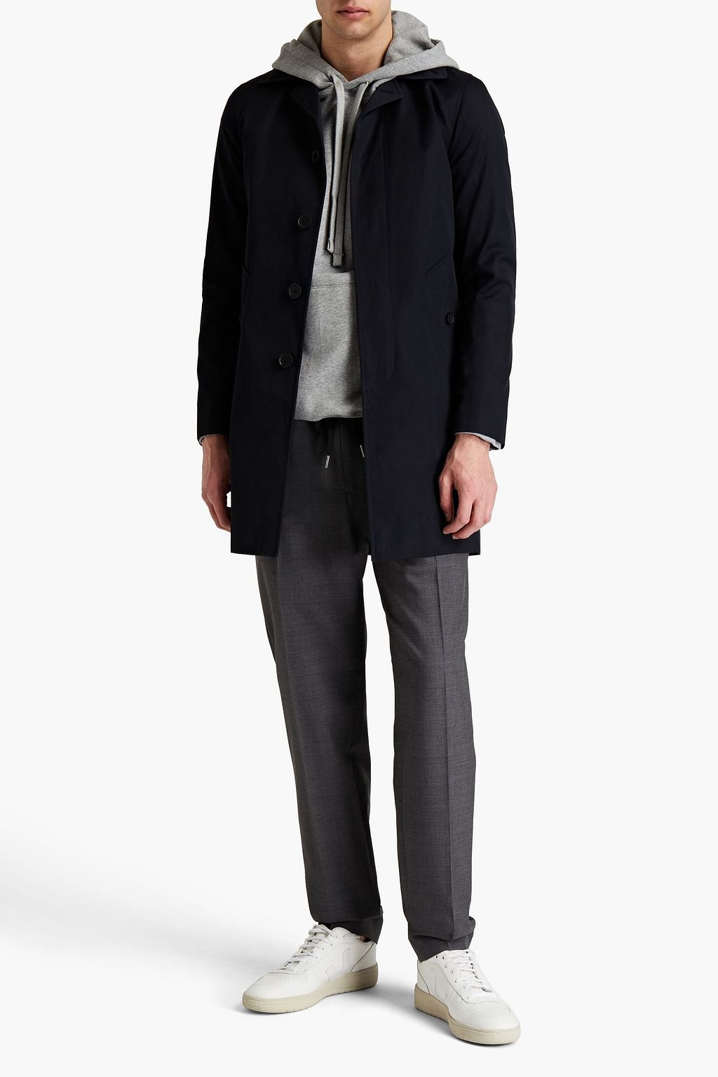 SANDRO Cotton-gabardine coat