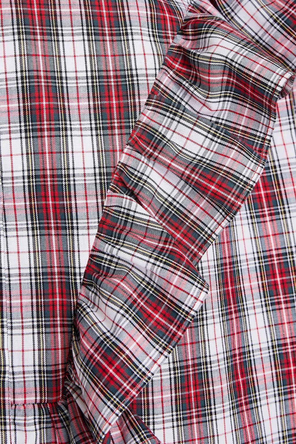 PHILOSOPHY DI LORENZO SERAFINI Ruffled checked cotton shirt