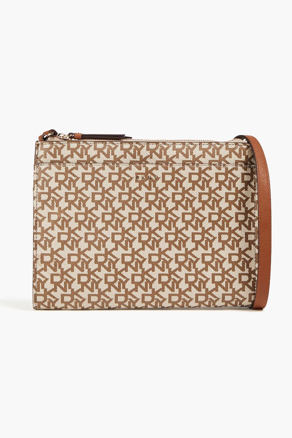 DKNY Bryant Park monogramprint faux texturedleather shoulder bag