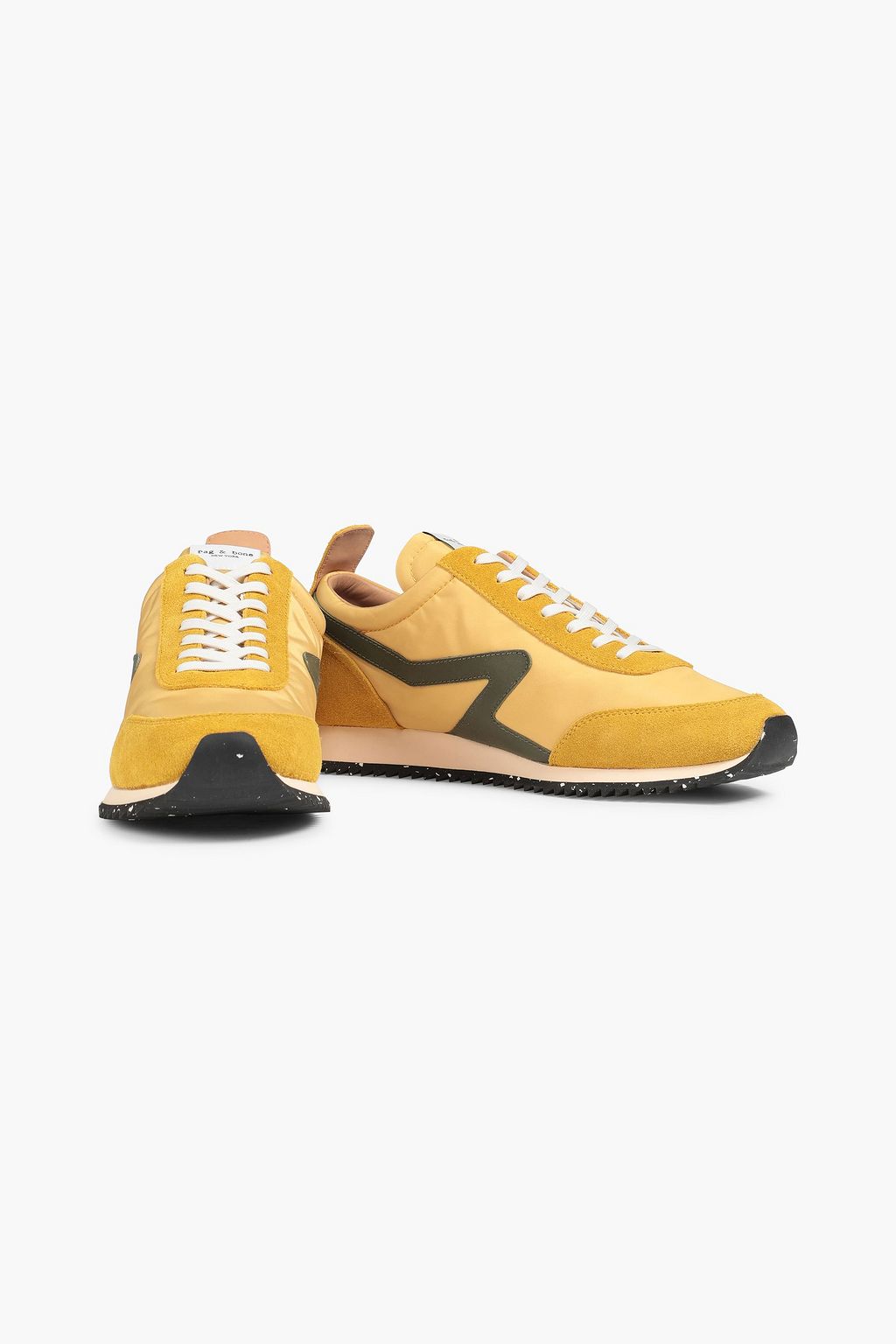 RAG & BONE Retro Runner suede-paneled shell sneakers